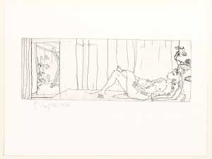 liggend-naakt-naar-links-gericht-in-interieur