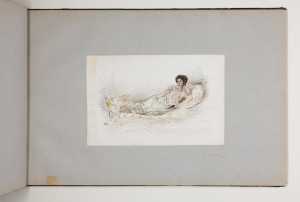 dame-liggend-op-een-chaise-longue