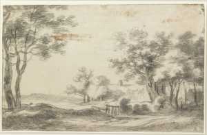 landscape-with-a-farm-on-a-road