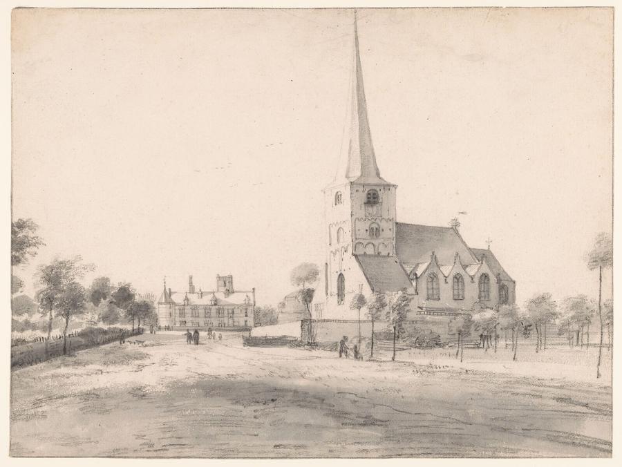 The Country House and Church at Spijk (Spyk) in the Velserbroekpolder (Noord-Holland Province)