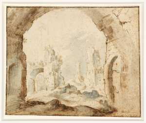 view-of-roman-ruins-the-baths-of-caracalla-or-the-baths-of-diocletian-in-rome