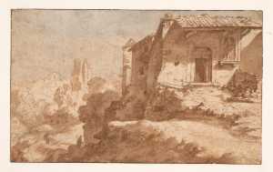 italiaans-landschap-met-een-huis-op-een-heuvel