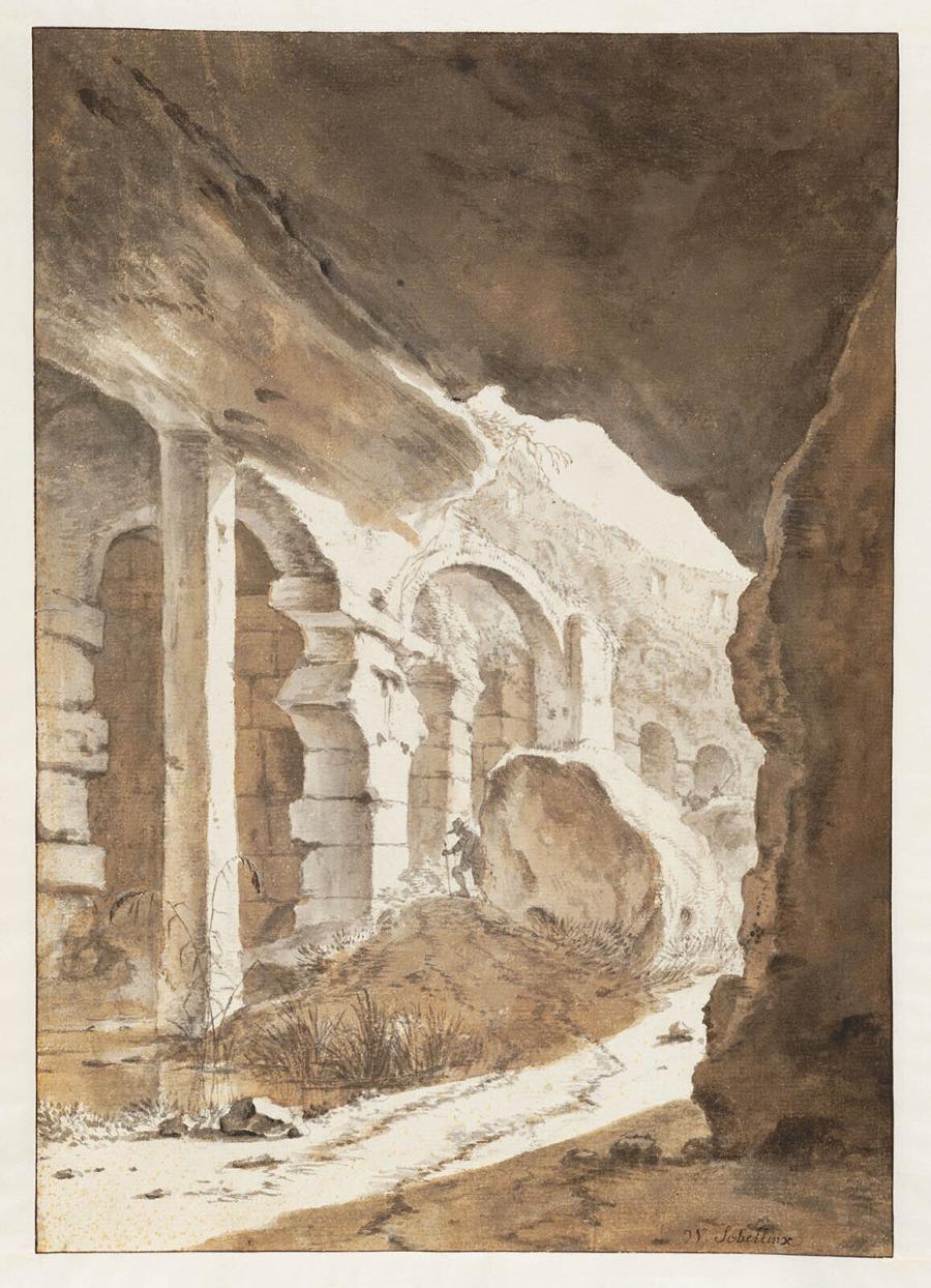 Interior View of  the Colosseum in Rome