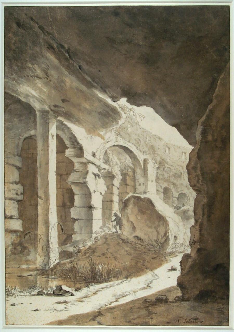 Interior View of  the Colosseum in Rome