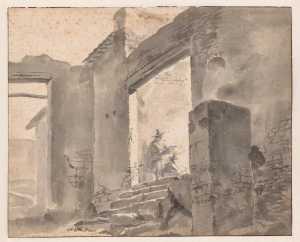twee-tekenaars-in-een-ruine