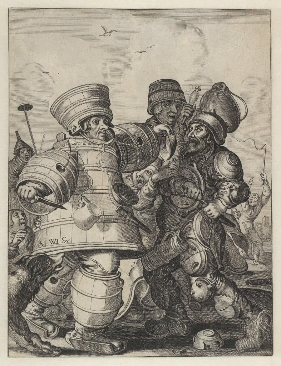 Fighting Men in Mock-Armour