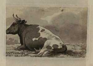 liggende-koe-in-een-weiland-uit-een-serie-van-twaalf-studiebladen