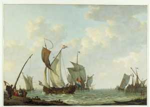 riviergezicht-met-schepen-bij-een-haven