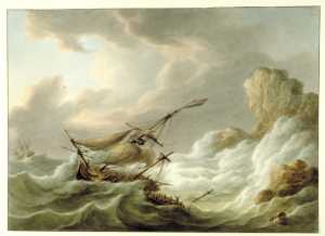 storm-at-sea-with-a-brigantine-stranded-in-shallow-waters