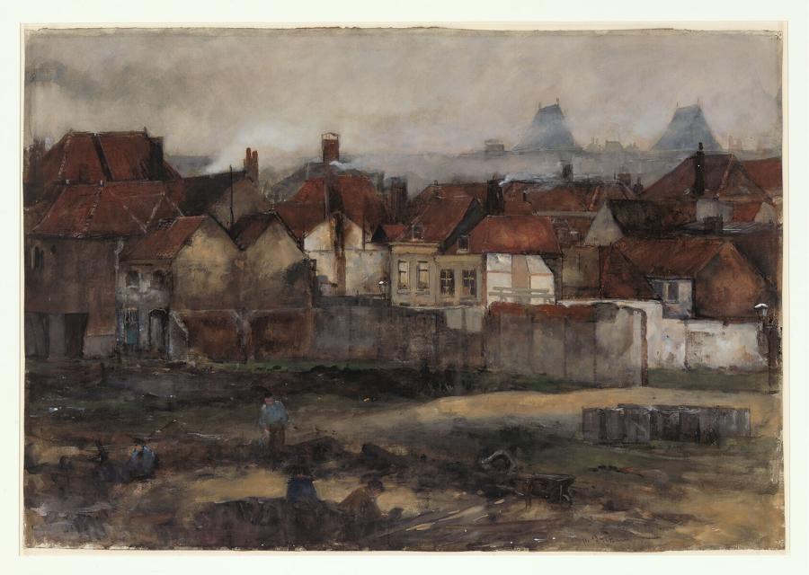 Cityscape in The Hague: Demolition of Houses near the Central Station (Rivierenbuurt-Noord)