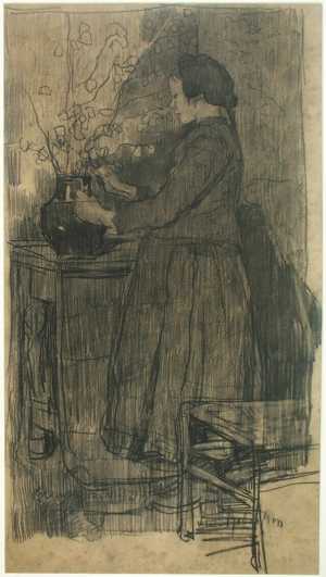 standing-woman-arranging-flowers