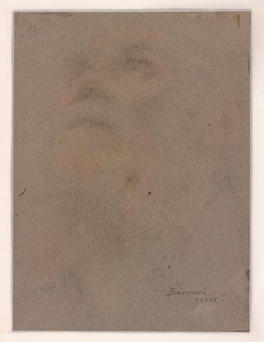 Faint Study of an Old Man's Head Looking Up