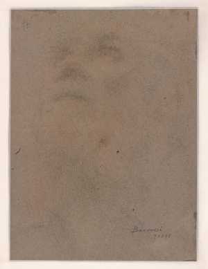 Faint Study of an Old Man's Head Looking Up