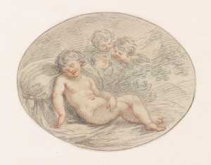 een-slapend-kind-door-drie-engeltjes-bewaakt