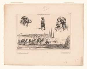 four-depictions-of-camels-a-camel-driver-and-a-man-in-turban