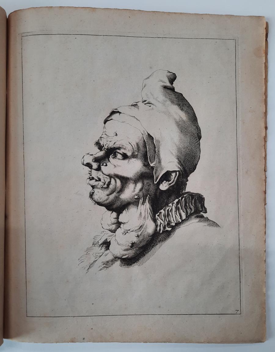 Studie van een gezicht van een man met een medische aandoening