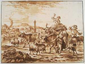 italian-landscape-with-figures-and-animals-and-in-the-background-a-town