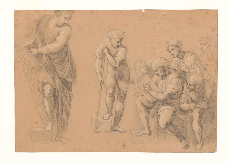 Tekensessie met levend model (naar Ventura Salembini)