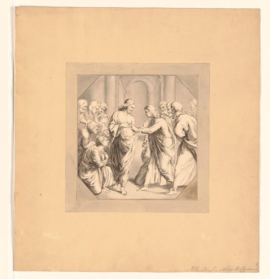 De ongelovige Thomas (naar Annibale Carracci)