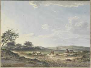 duinlandschap-met-herder-en-schapen