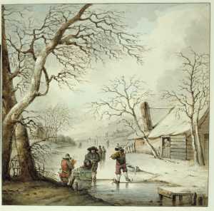 winter-landscape-with-people-on-a-frozen-canal