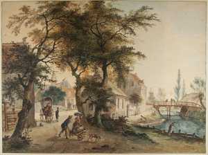 dorpsgezicht-met-hoge-bomen