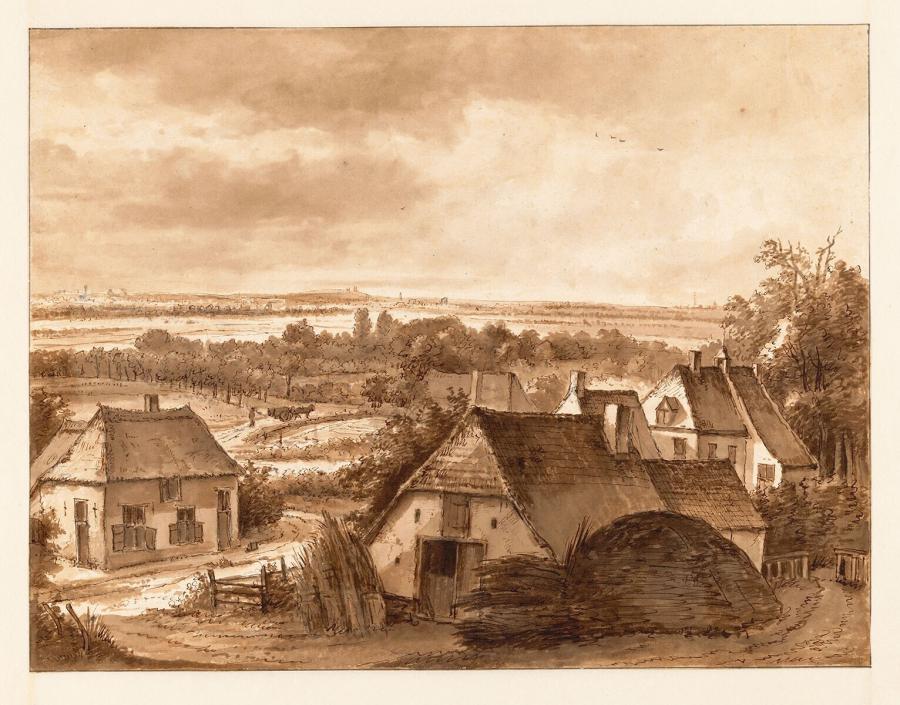 View of the Watermill in the Kastanjedal and the Inn Westerbeek in the Village of Beek near Nijmegen in the (Gelderland Province)