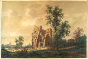 ruine-van-het-kasteel-te-gellicum-provincie-gelderland