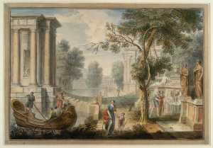 landscape-with-classical-archicteure-figures-and-a-boat