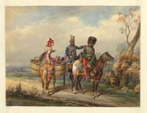 peasant-girl-and-two-soldiers-on-a-country-road