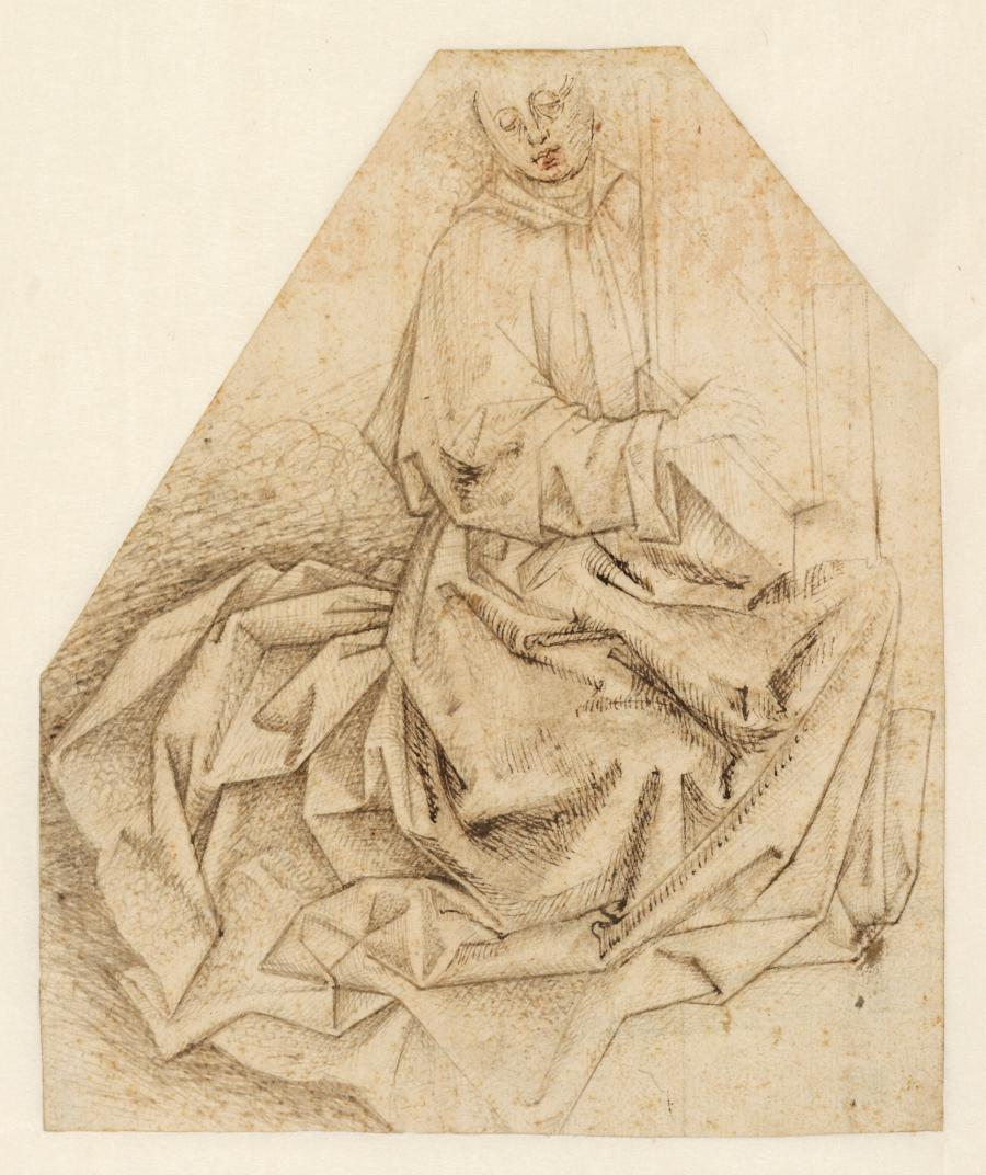 Seated Angel with an Organ