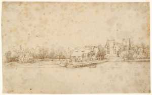 dorpsgezicht-met-huizen-aan-het-water