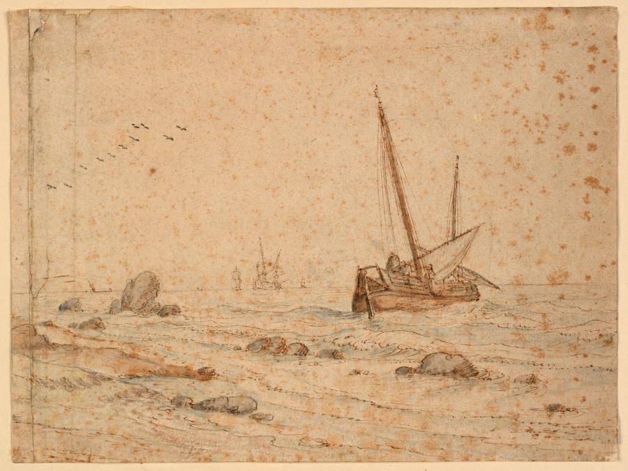 Flat Coast with Several Ships