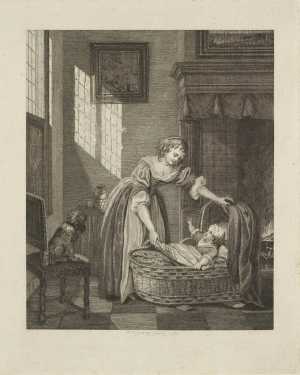 mother-with-her-child-in-a-cradle