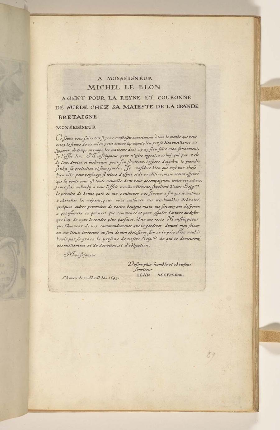 A monseigneur Michel Le Blon ...