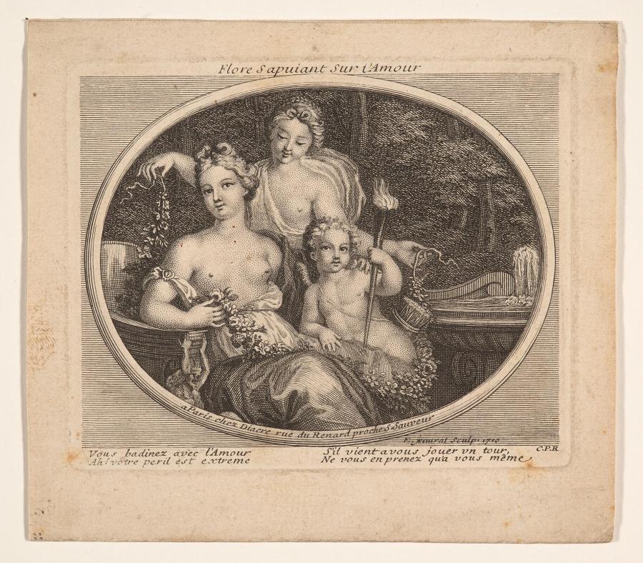 Two Women and Putto with Garland