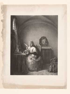 young-woman-sitting-at-a-writing-desk