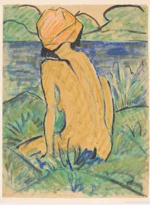 zittende-naakte-vrouw-op-de-rug-gezien