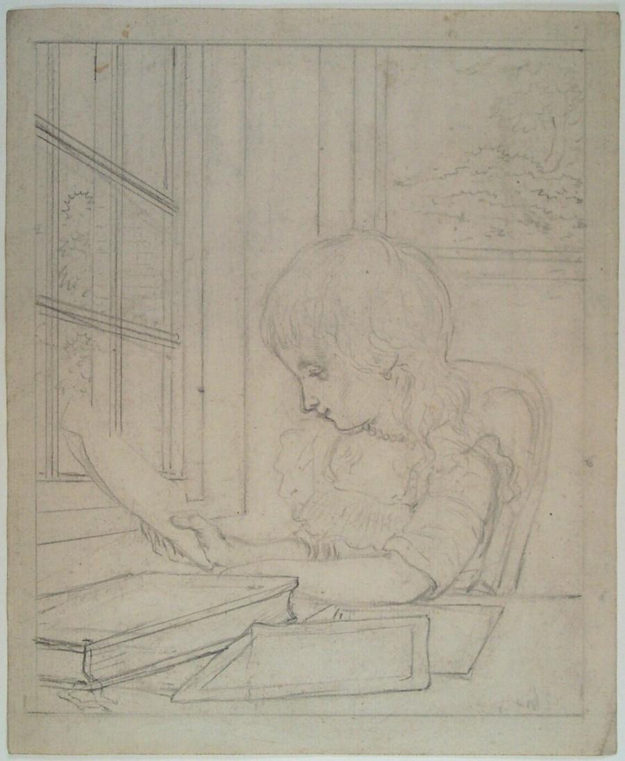 Girl with Paper in the Hand