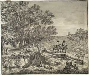 dunes-landscape-with-two-horsemen-on-a-country-road
