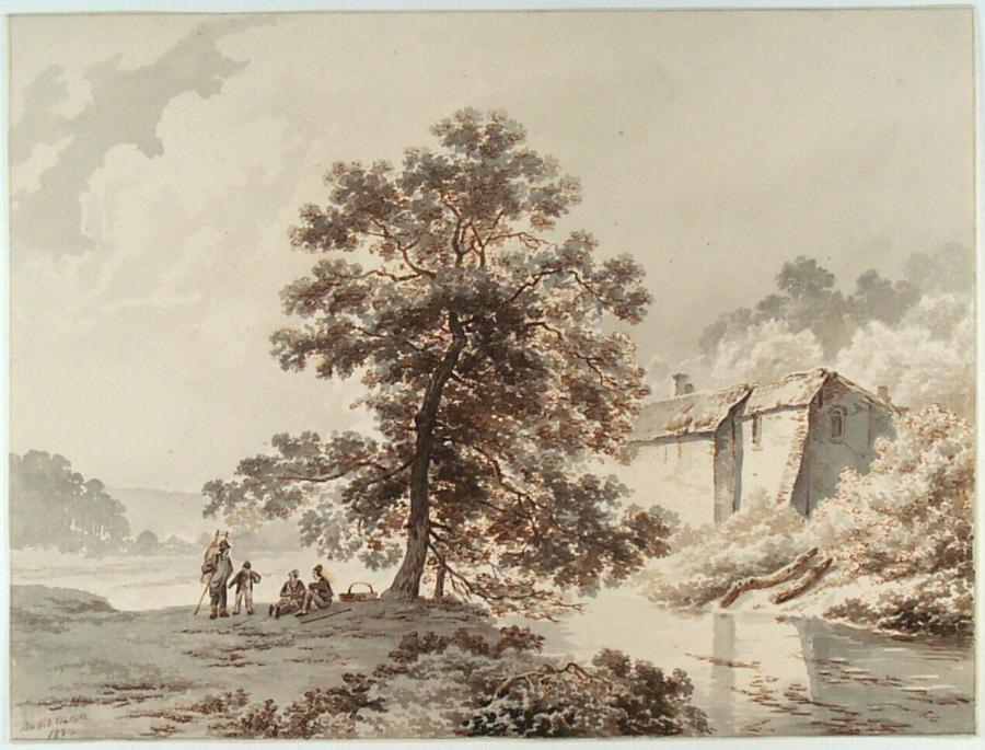 Four Figures Under a Tree
