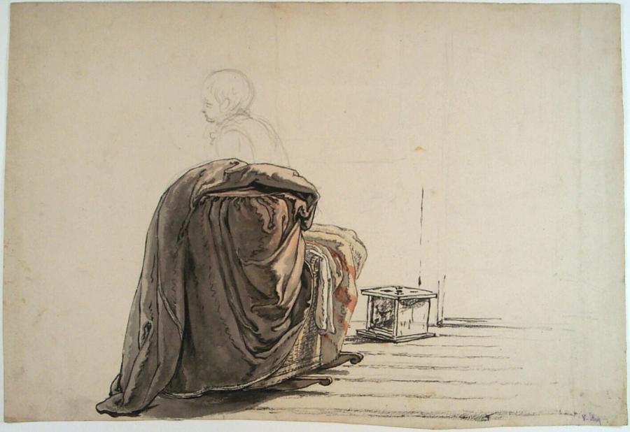 Study for Interior with Figure