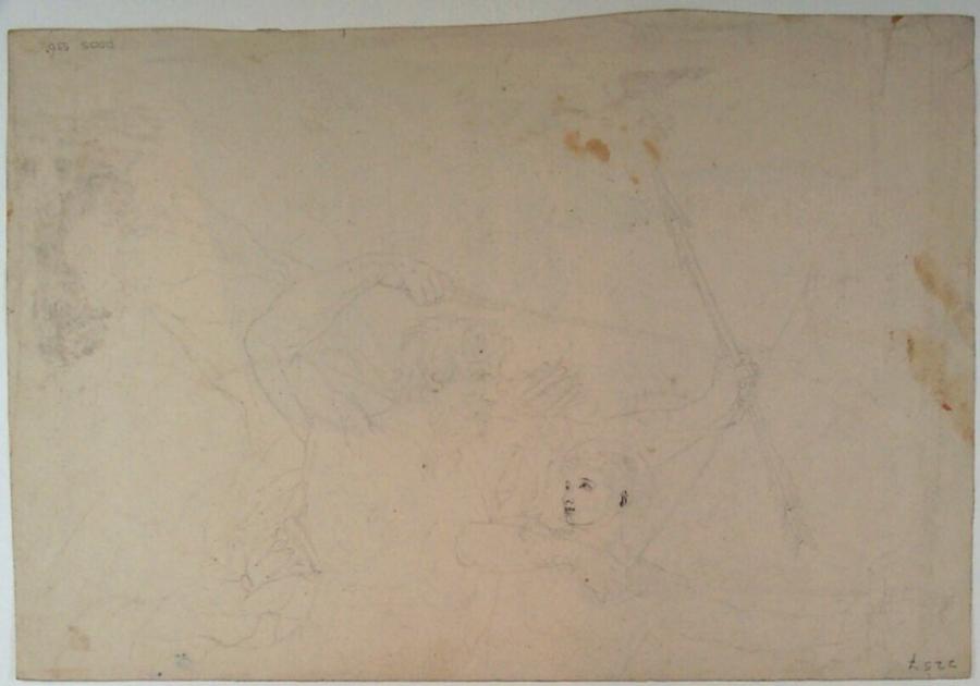 Two Figures with Bow and Arrow