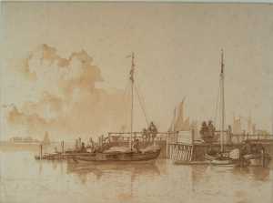 schepen-afgemeerd-in-een-kleine-haven