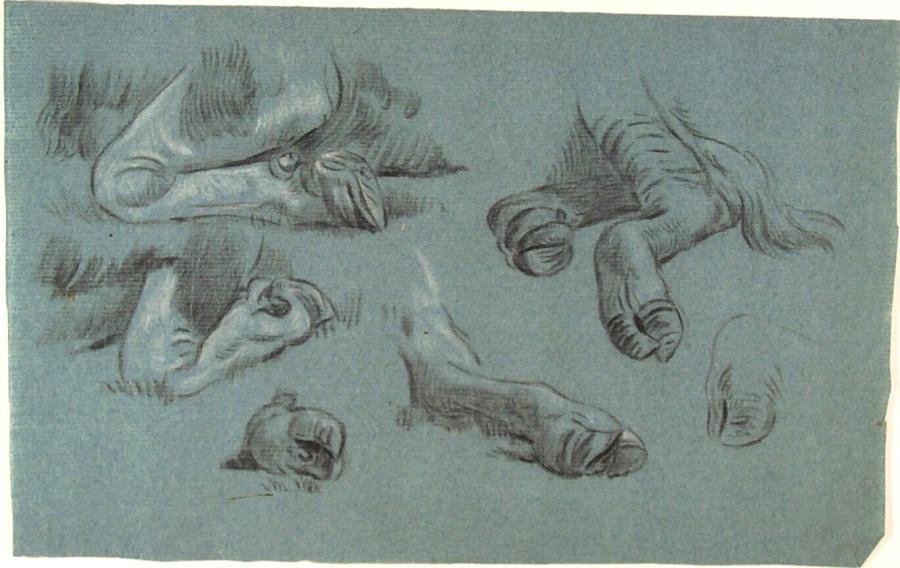 Studieblad met poten