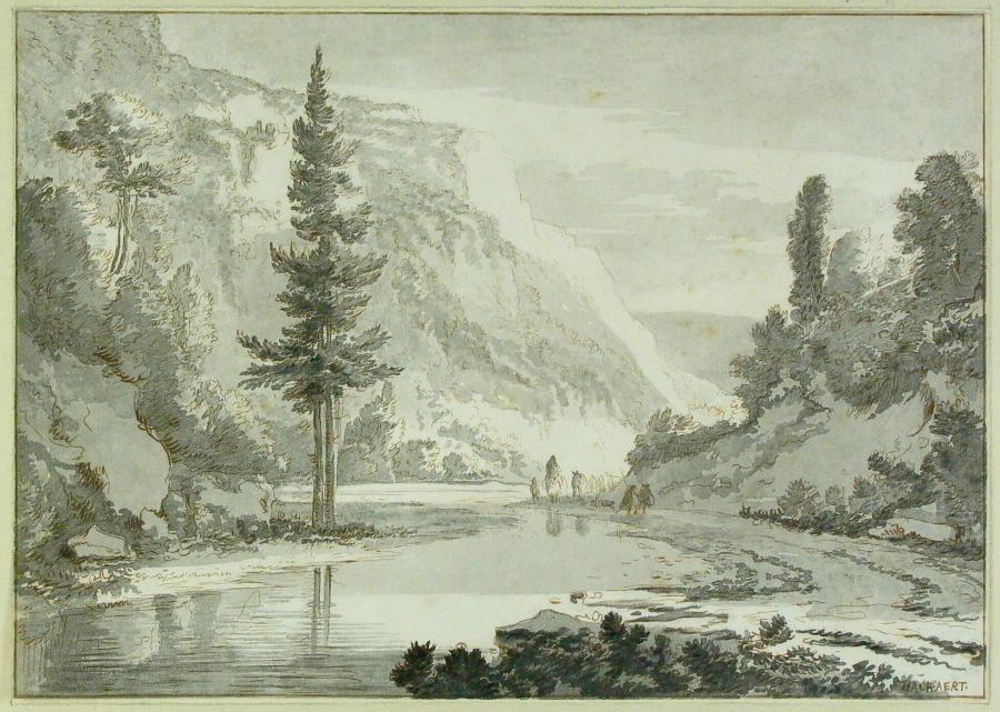 Mountain Landscape with a River and Figures