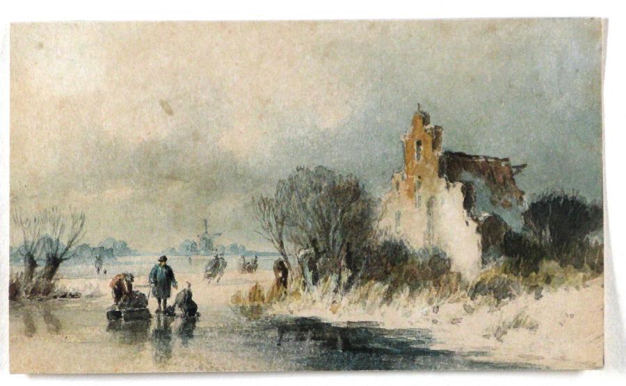 Winter Landscape with Skaters and a Ruin