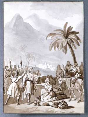 abigael-visits-david-with-donkeys-laden-with-bread-and-bottles-of-wine