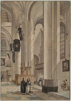 church-interior-with-figure