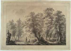 bosweg-met-drie-figuren